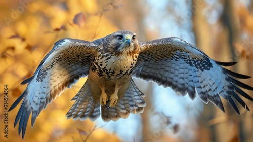 A hawk swooping down to snatch its prey photo