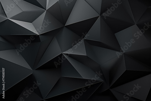 faceted texture abstract black crystal background. © terra.incognita