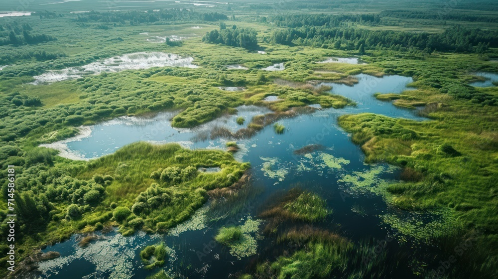an aerial view of a river running through a lush green field with lots of trees on both sides of the river and a forest on the other side of the river. an aerial view of a river running through a lush green field with lots of trees on both sides of the river and a forest on the other side of the river.