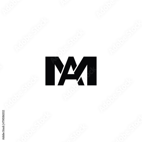 Free Download AM initial letter mark ligature style logo design template. Abstract Letter AM Logo Design. Creative AM Letter Vector Illustration on Black Background. - GFXLoad