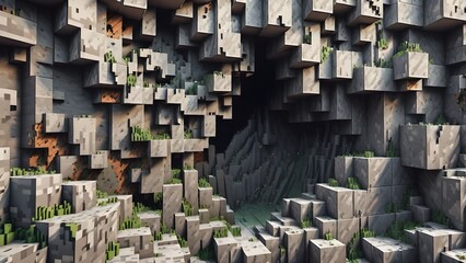 Rollo Minecraft Bröckelnde Würfelmauer im Pixelbeben  © Janis