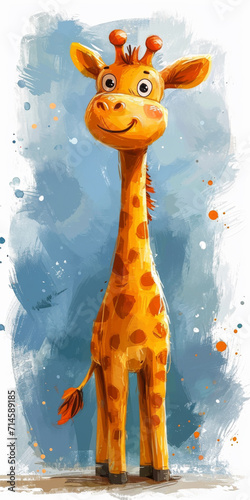 Watercolor giraffe