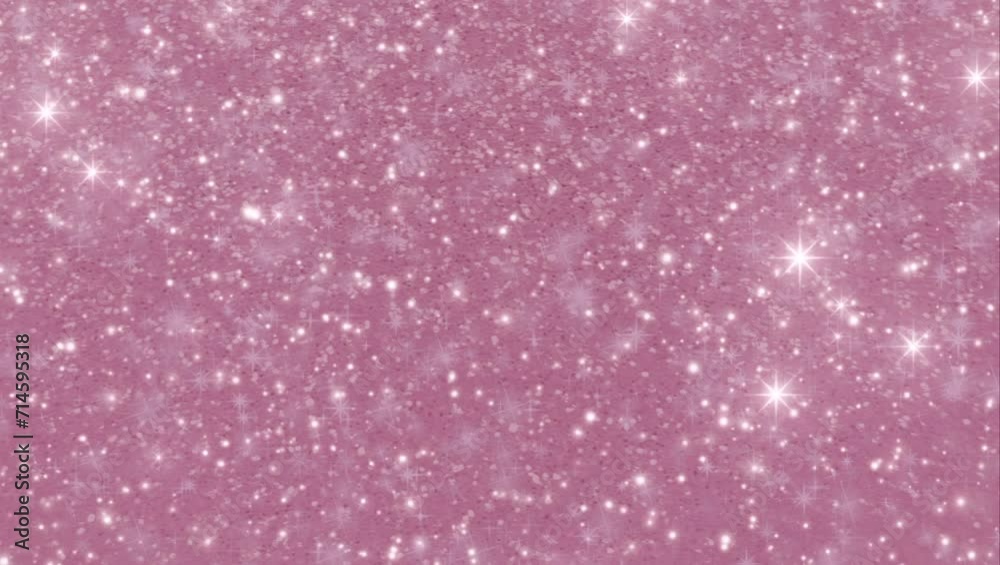 Pink background with glitter sparkles loop Pink background with glitter sparkles loop