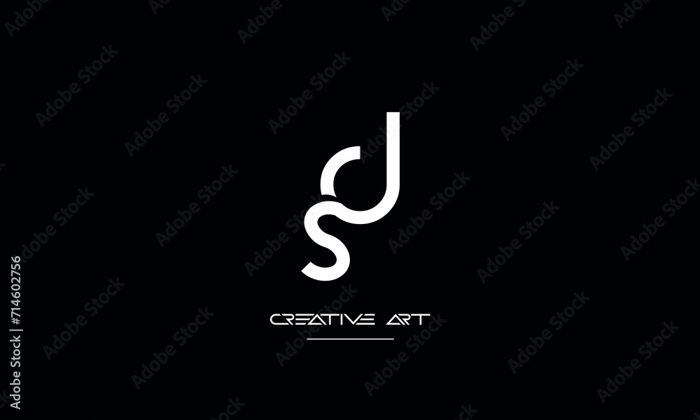 DS, SD, D, S abstract letters logo monogram DS, SD, D, S abstract letters logo monogram