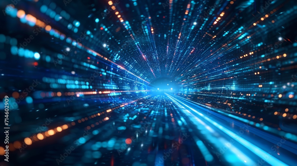 Fototapeta premium Cyber Nexus: Navigating the Digital Frontier