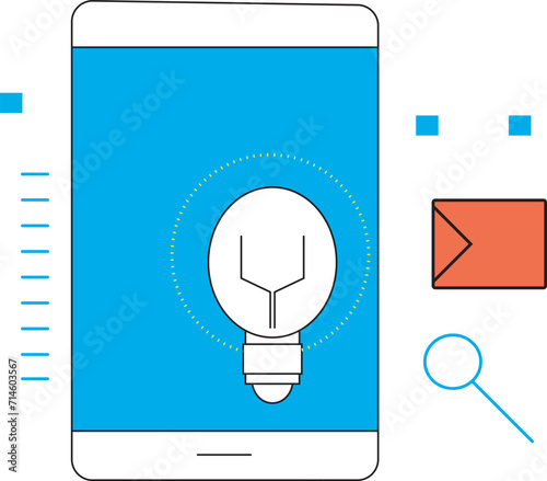 Outline web icons set - Search Engine Optimization. Thin line web icon