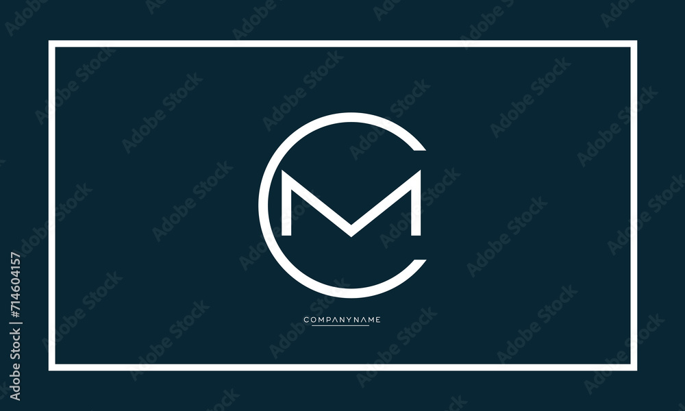CM or MC Logo Alphabet Letters Monogram CM or MC Logo Alphabet Letters Monogram
