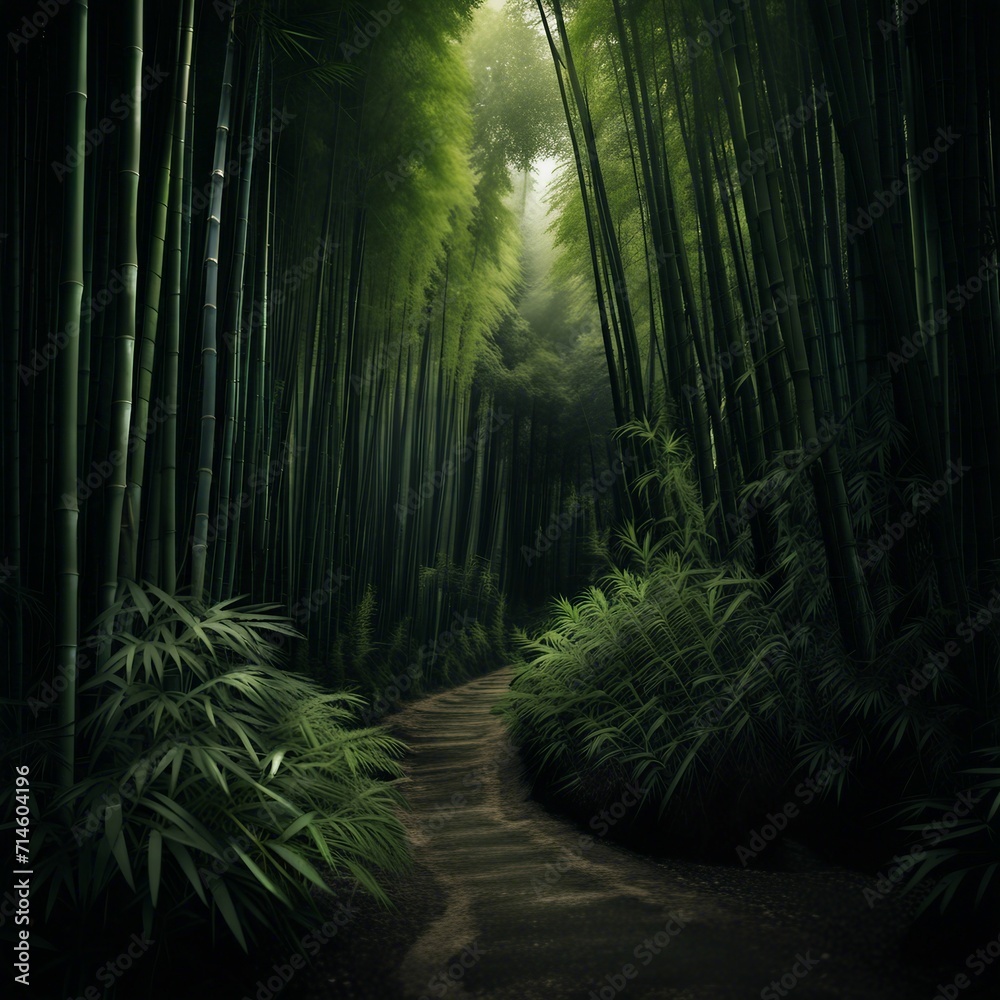 bamboo forest illustration background