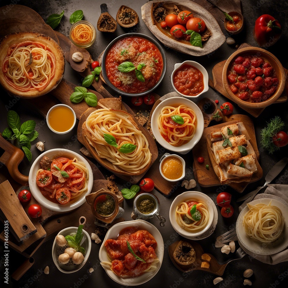 delicious italian food illustration background delicious italian food illustration background
