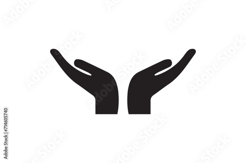 helping hand or hand care graphic element icon