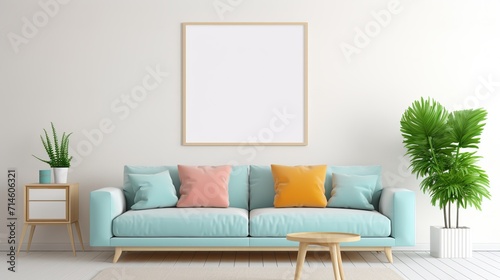 A modern minimal design of the room with sofa