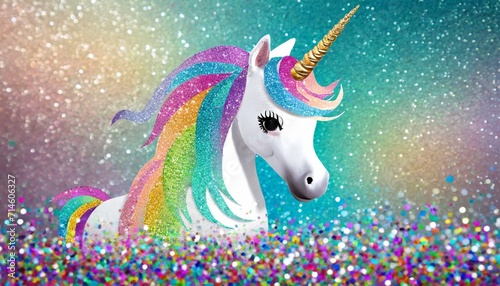 rainbow glitter sparkle birthday mermaid unicorn pony background celebrate party sequin invite