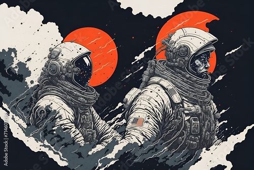 Astronaut team link art