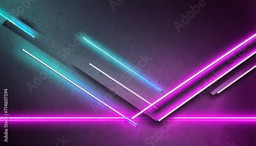 minimalist abstract background with neon lights