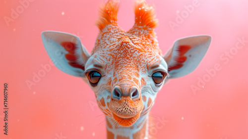 detailed illustration of a print of baby giraffe © Adja Atmaja