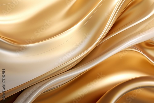 abstract gold and red background with smooth lines and waves 