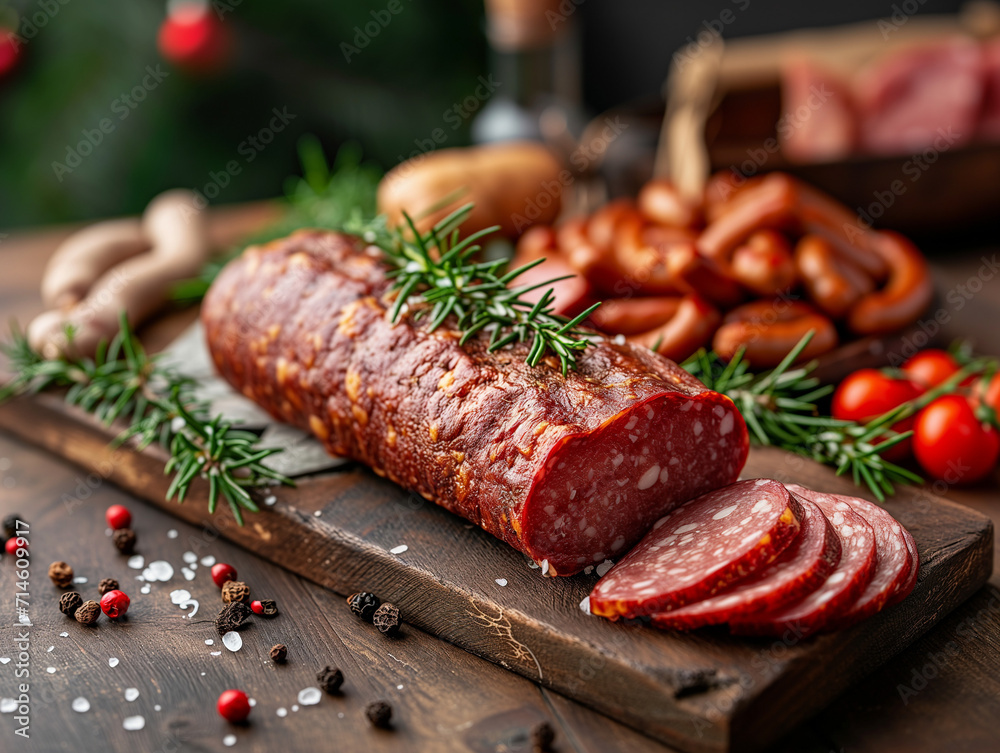 meat and sausmeat and sausage sale, banner