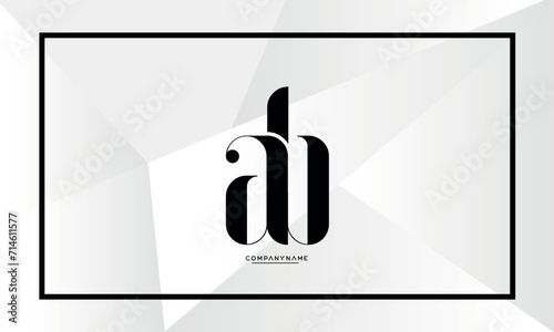 Alphabet letters icon logo AB or BA	

