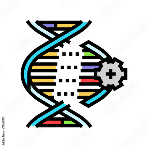 genetic modification cryptogenetics color icon vector. genetic modification cryptogenetics sign. isolated symbol illustration