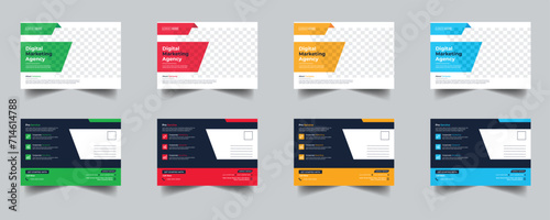 Modern Creative Corporate Post Card Template, Vector Template for Opening Invitation Editable, Professional Business Postcard Design, Event Card Design, Invitation Design, Direct Mail EDDM Template