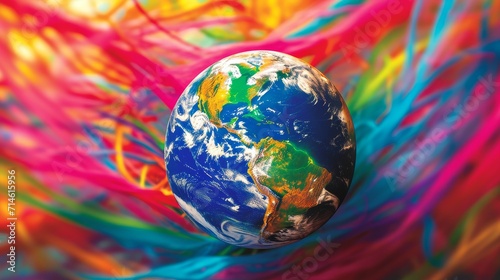 Interconnected Globe  Threads of Cultural Harmony