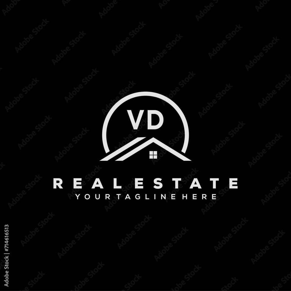 Initial Logo Real Estate Elements Stock Vector Initial Logo Real Estate Elements Stock Vector