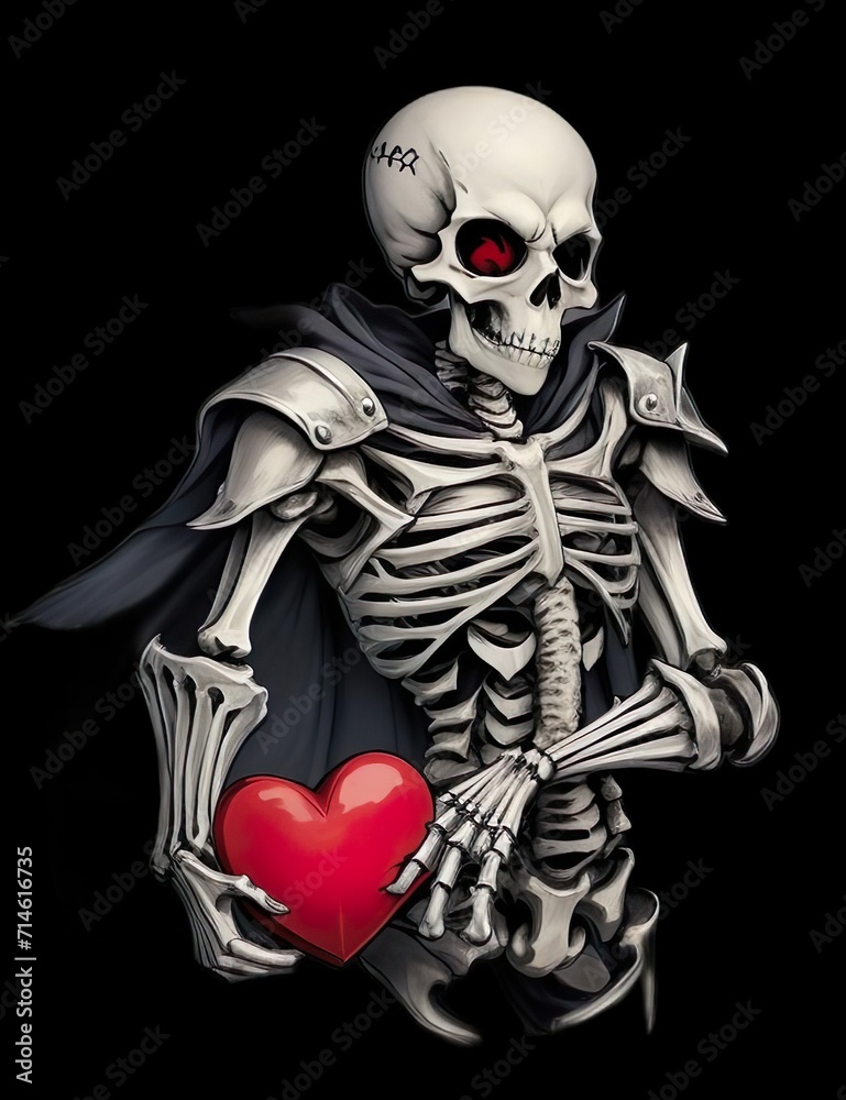 Loving Skeleton  - obrazy, fototapety, plakaty 