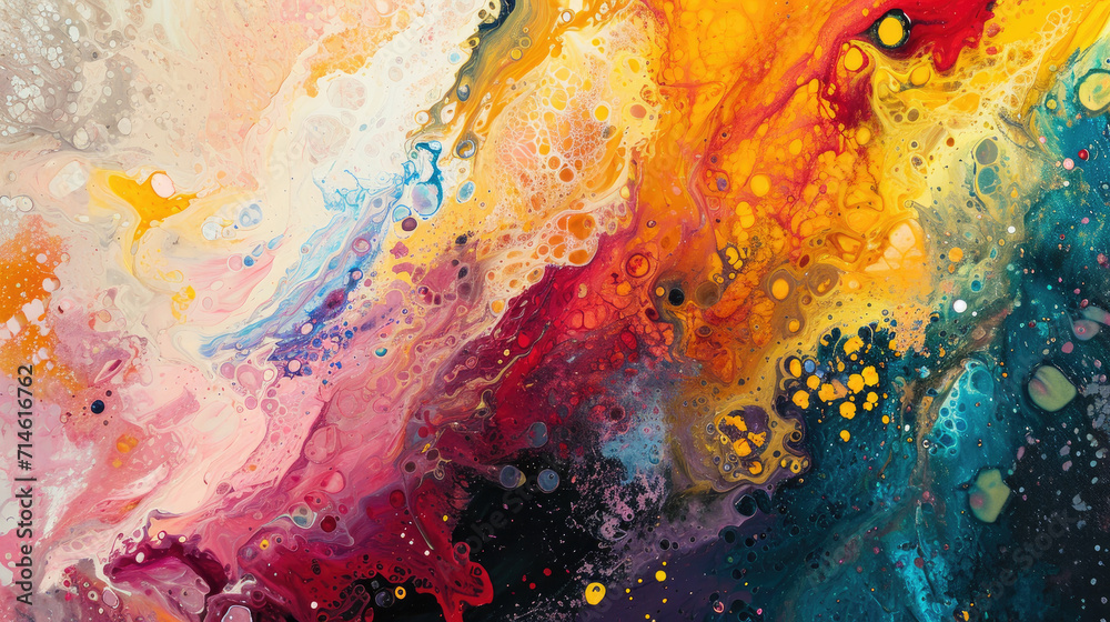 Beautiful multicolor paint splash abstract background