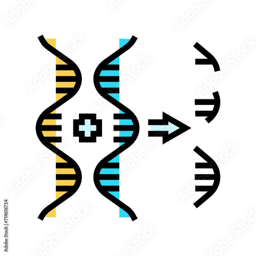 rna interference cryptogenetics color icon vector. rna interference cryptogenetics sign. isolated symbol illustration