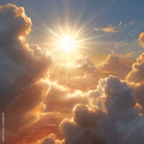 background of the sun behind the clouds HD