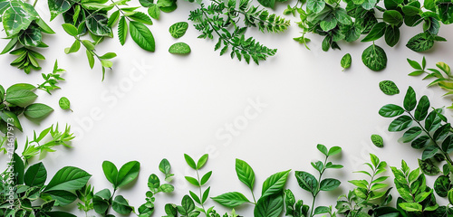 green leaves frame