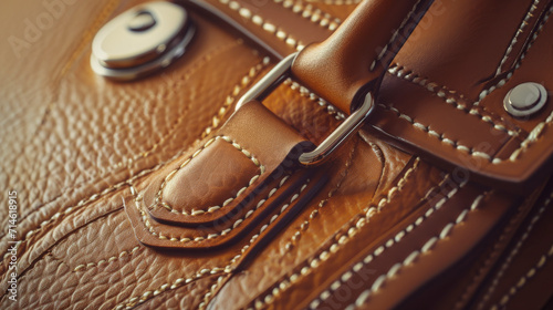Luxus im Detail, close Up einer Designer-Handtasche