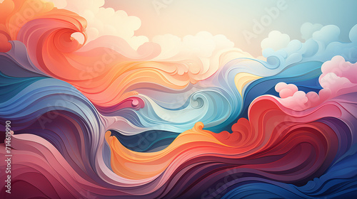 Dynamic Abstract Background: Vibrant, Geometric, Artistic Design with Colorful, Textured, and Surreal Elements