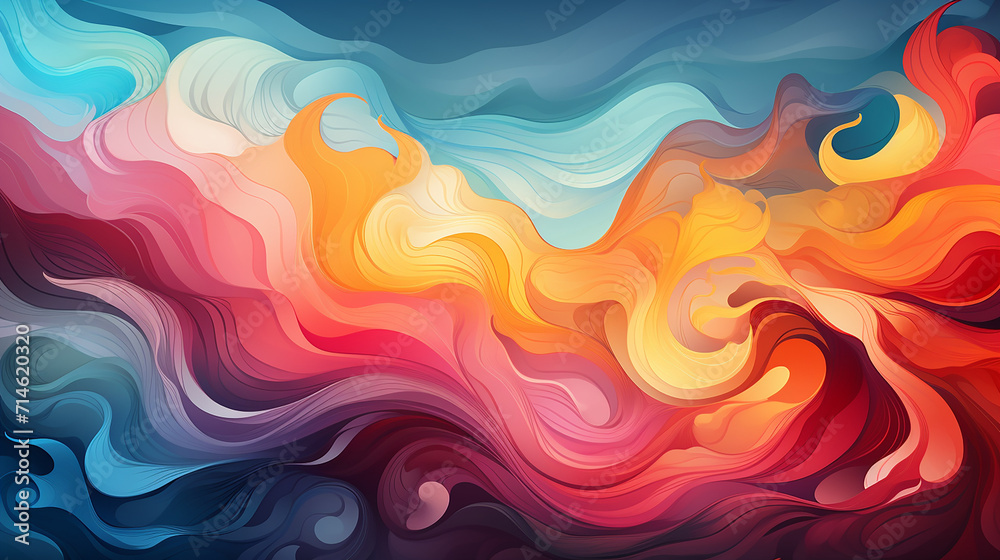 Obraz premium Dynamic Abstract Background: Vibrant, Geometric, Artistic Design with Colorful, Textured, and Surreal Elements