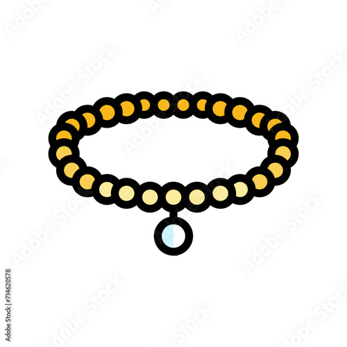 anklet jewelry fashion color icon vector. anklet jewelry fashion sign. isolated symbol illustration