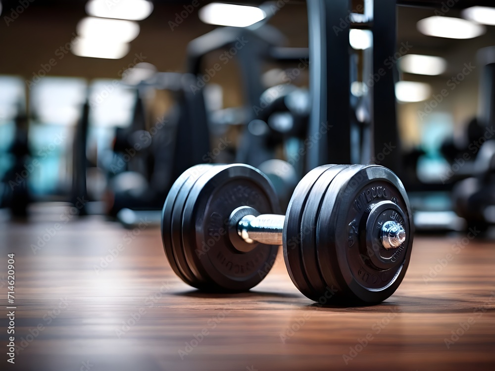dumbbell on the floor