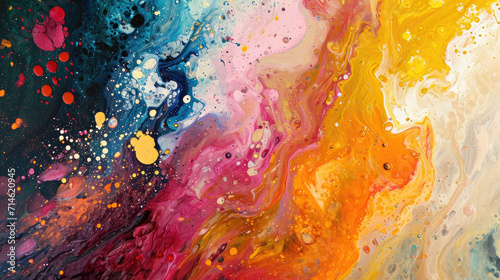 Beautiful multicolor paint splash abstract background