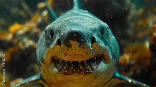 The great shark under the sea
