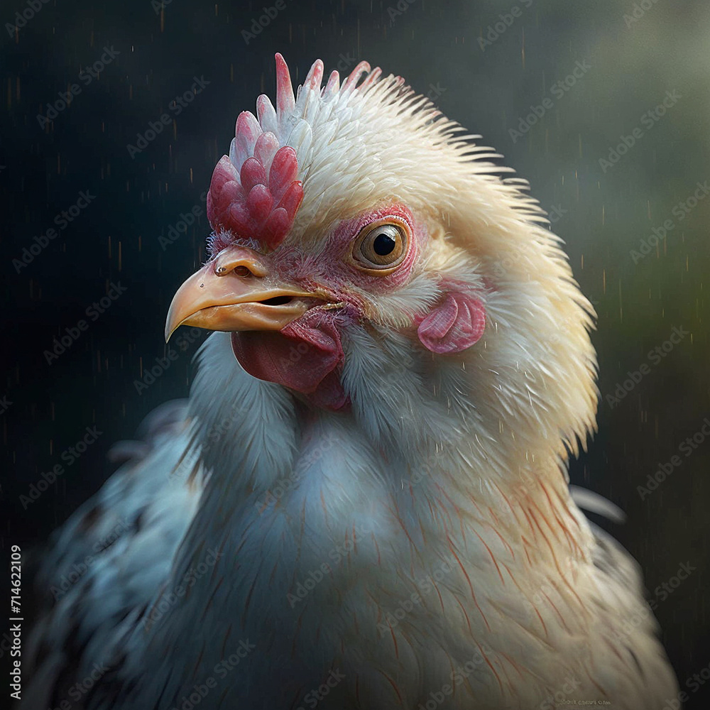 A beautiful chicken to pet the house Ai generated art