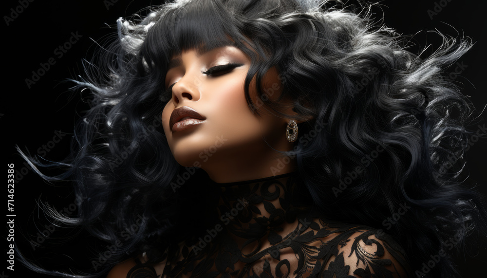 Glamorous portrait of a fashionable woman with sensual emotions. Glamorous portrait of a fashionable woman with sensual emotions.