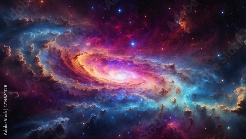 beautiful and epic colorful galaxy vortex photos made by AI generative © M.Taufiq