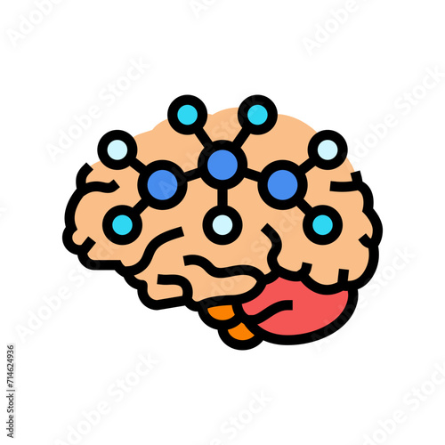 neurochemistry neuroscience neurology color icon vector. neurochemistry neuroscience neurology sign. isolated symbol illustration