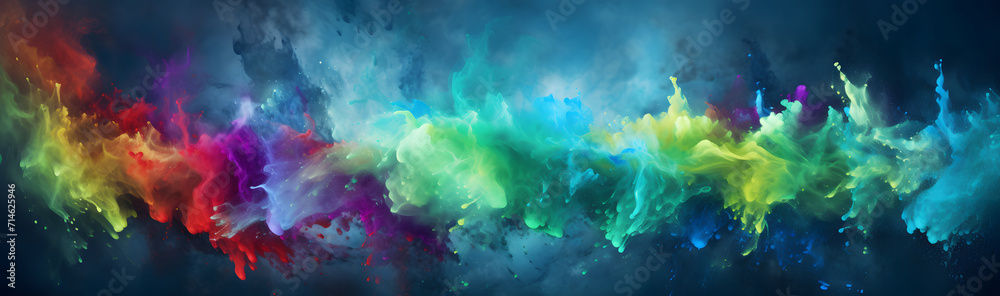 Fototapeta premium abstract colorful background with powder