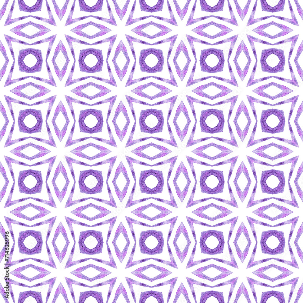 Fototapeta premium Exotic seamless pattern. Purple fabulous boho