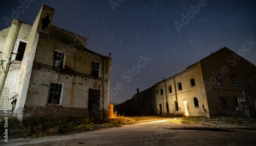 abandoned towns night