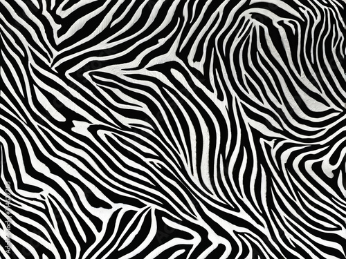 Illustration of a white and black zebra skin print