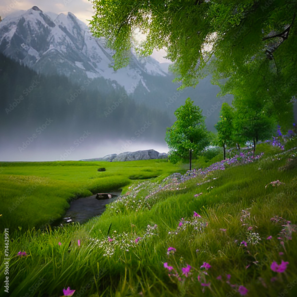 Beautiful nature and Environment background Stock Illustration | Adobe ...