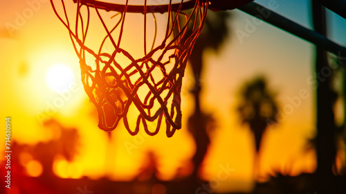 Swish and Silhouette: An Afternoon of Basketball Splendor. Generative AI