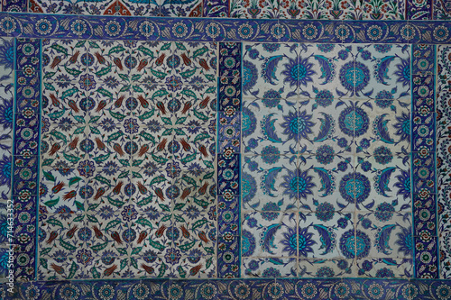 ceramic tile wall in Eyup Sultan Camii Mosque, Istanbul, Turkey