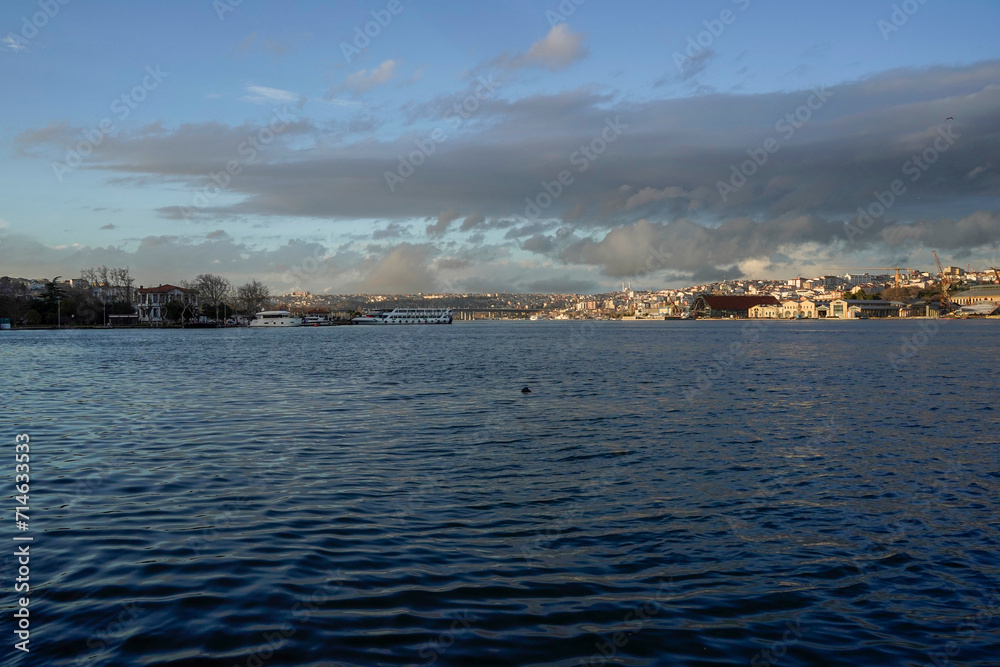 View of Golden Horn at sunset from Balat district in Istanbul, Turkey. View of Golden Horn at sunset from Balat district in Istanbul, Turkey.